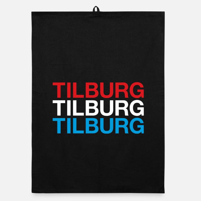 TILBURG Pays-Bas Drapeau des Pays-Bas Torchon bio