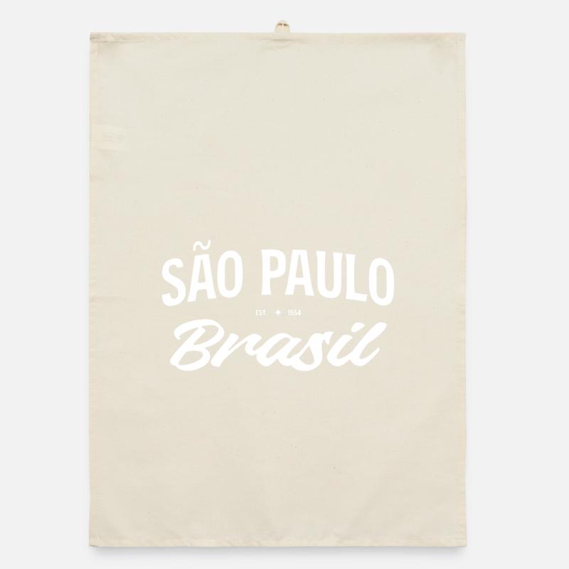 Script rétro de São Paulo Brasil Torchon bio