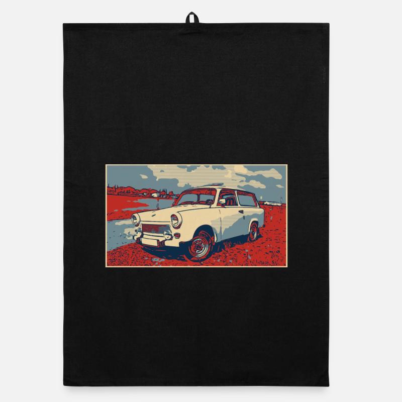 Trabant DDR - Organic Geschirrtuch - Schwarz