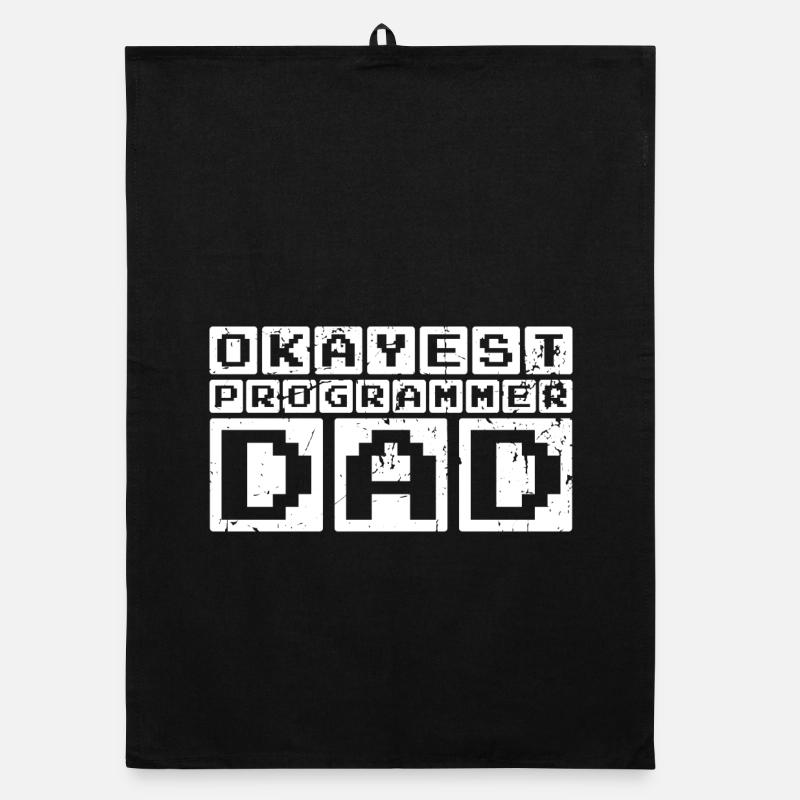 Okayest Programmer Dad Organic dish towel