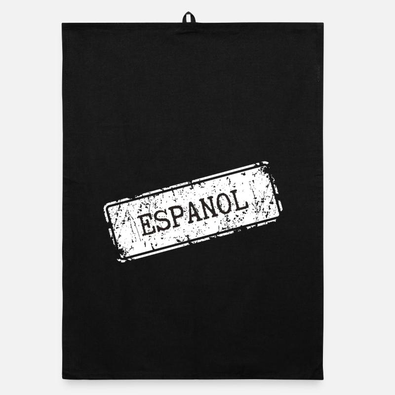Minimalist Espanol Lettering Organic dish towel
