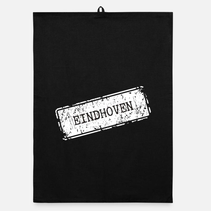 Eindhoven City Skyline Silhouette Organic Geschirrtuch
