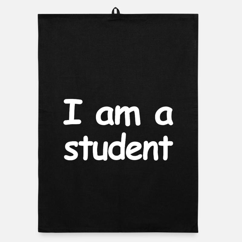 Student - Organic Geschirrtuch - Schwarz