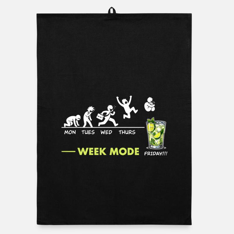 Vive le Weekend-end – humorvoller Mojito-Aperitif Organic Geschirrtuch