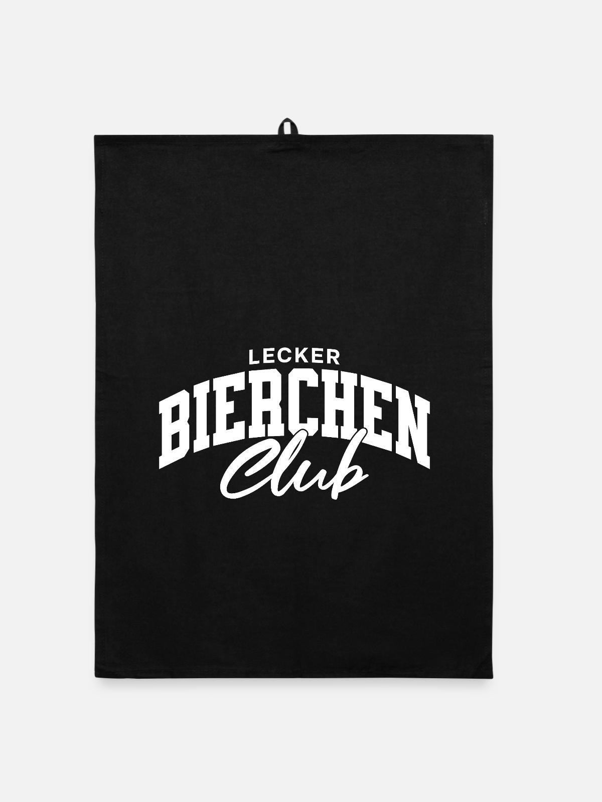 Lecker Bierchen Club - Organic Geschirrtuch - Schwarz - Vorne