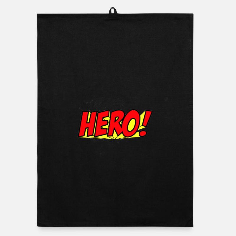 Superhero Comics Story Illustration Organic dish towel