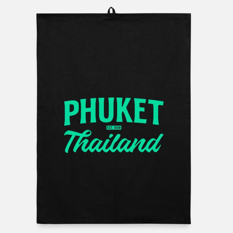 Écriture sarcelle de Phuket Thaïlande Torchon bio