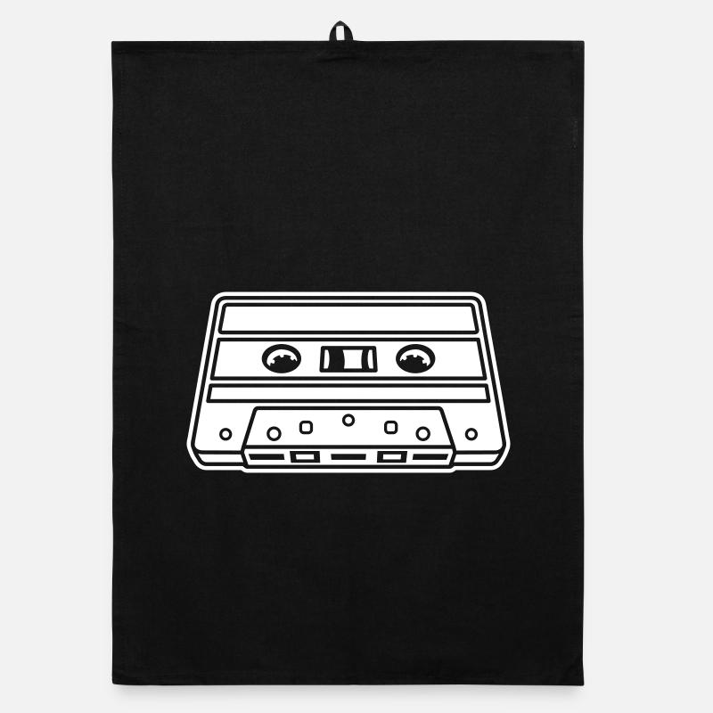 Perspective de la cassette – Conception de mixtape rétro Torchon bio