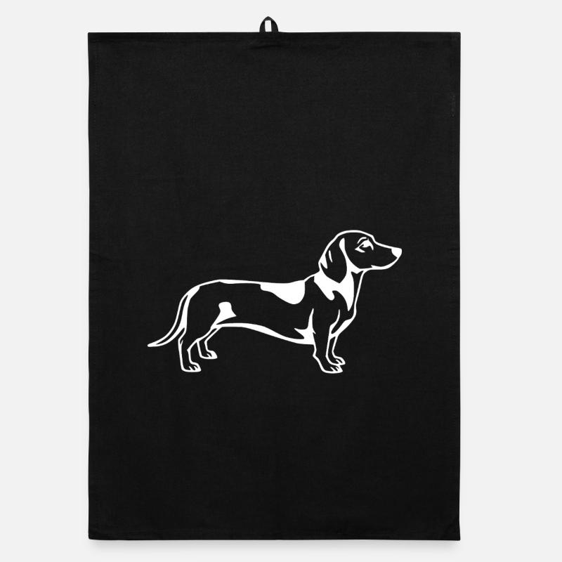 Dachshund Hunde T-shirt Geschenk Organic Geschirrtuch