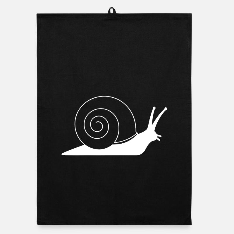 Escargot avec minimalisme en silhouette spirale Torchon bio