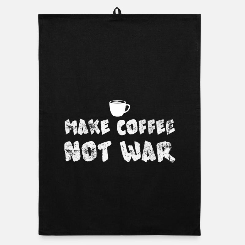 UMake Coffee Not War Funny Coffee Design Torchon bio