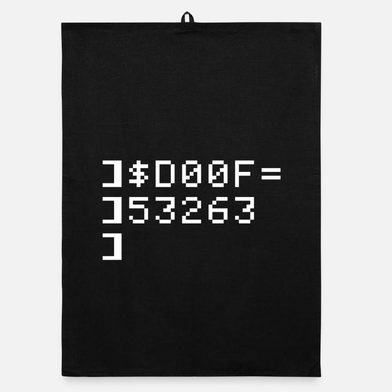 DOOF 8-Bit Code Nerd Pixel Terminal Retro Organic Geschirrtuch