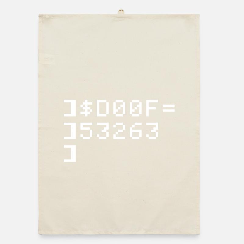 DOOF 8-Bit Code Nerd Pixel Terminal Retro Organic Geschirrtuch