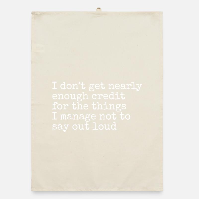 Humor, Sarcasm, Silent Thoughts Organic dish towel