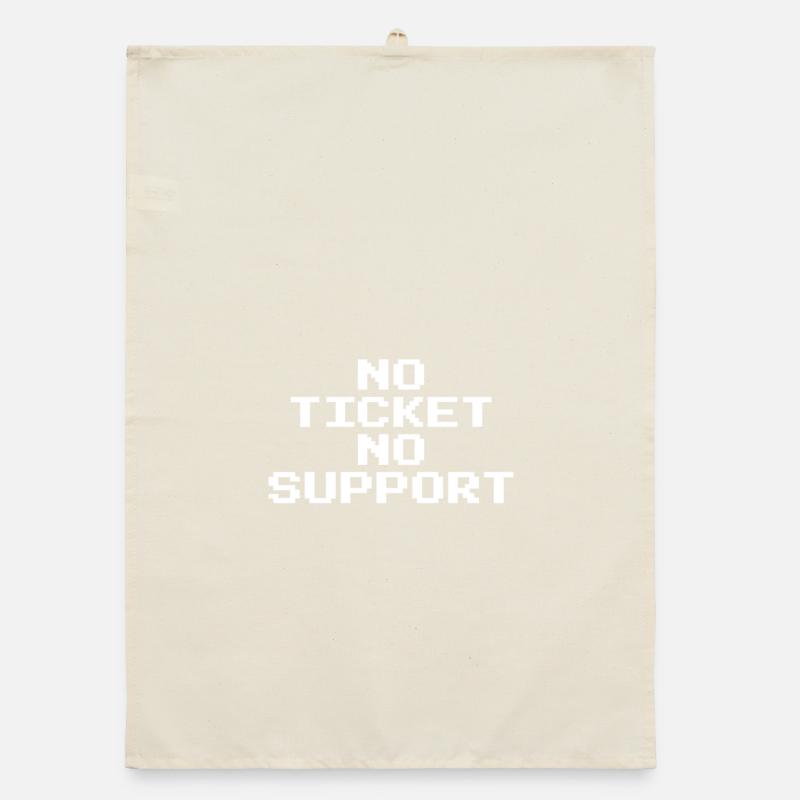No Ticket No Support Pixel 8 Bit Organic dish towel
