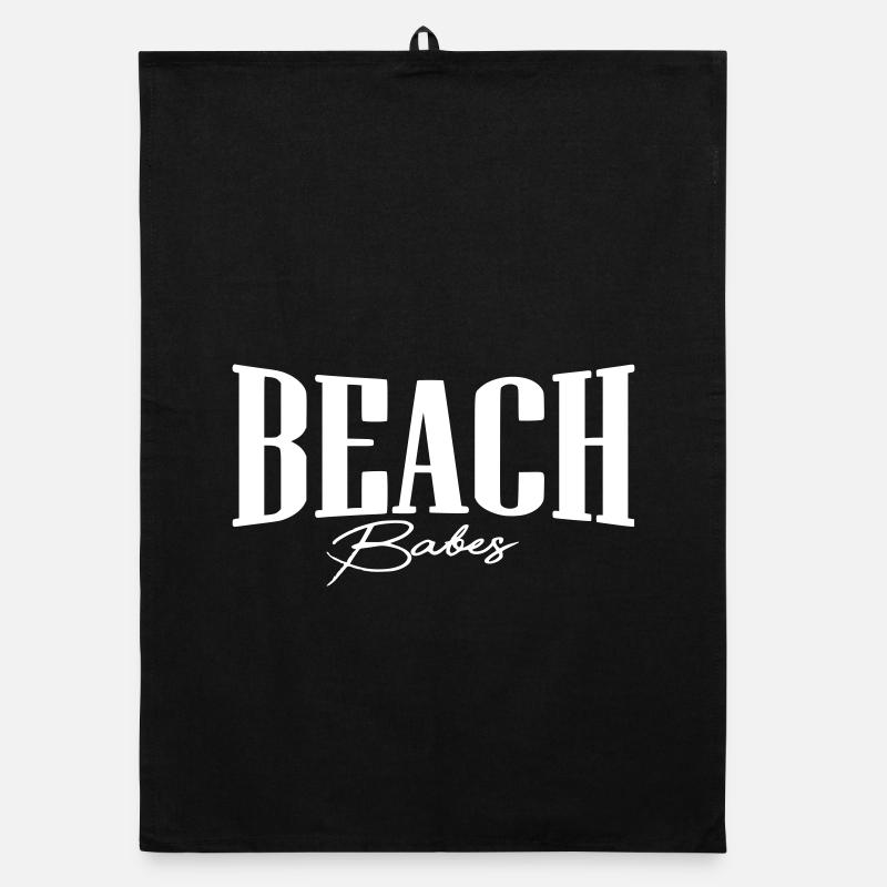 beach babes strand girl Organic Geschirrtuch