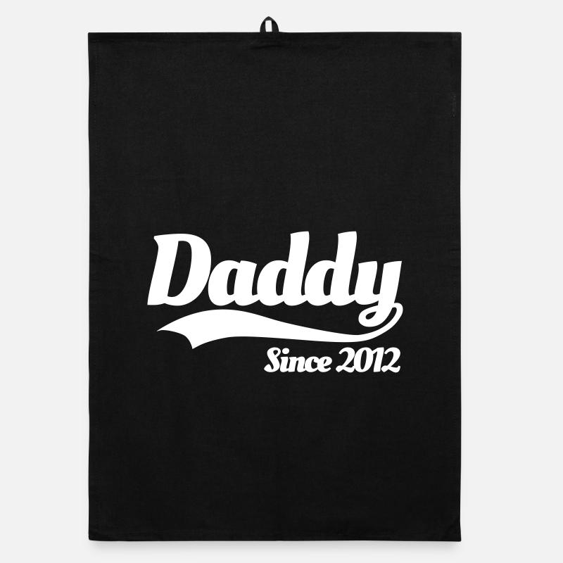 Vater Vatertag Kind Bester Vater, Daddy since 2012 Organic Geschirrtuch