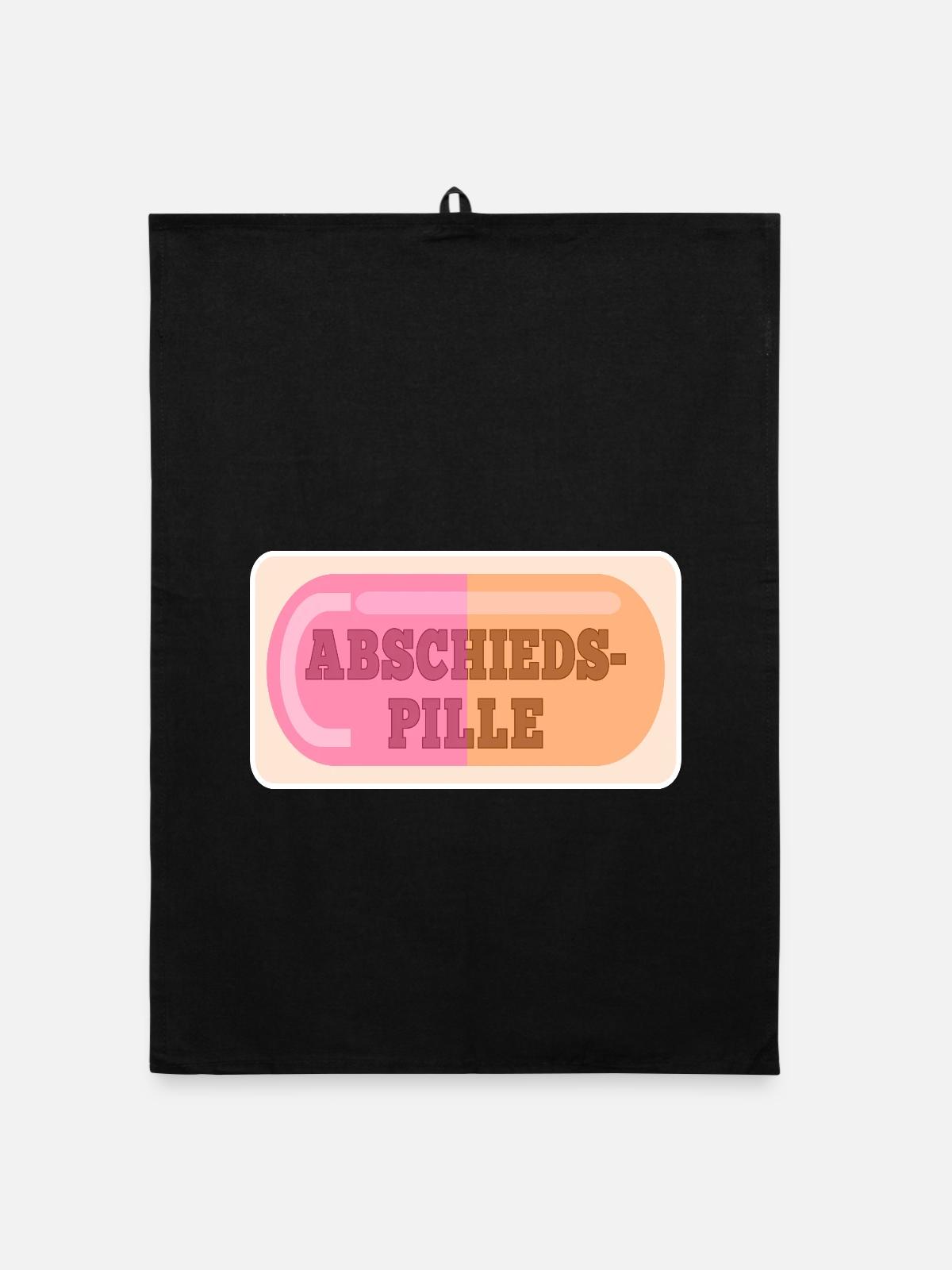 ABSCHIEDSPILLE ABSCHIED - Organic Geschirrtuch - Schwarz - Vorne