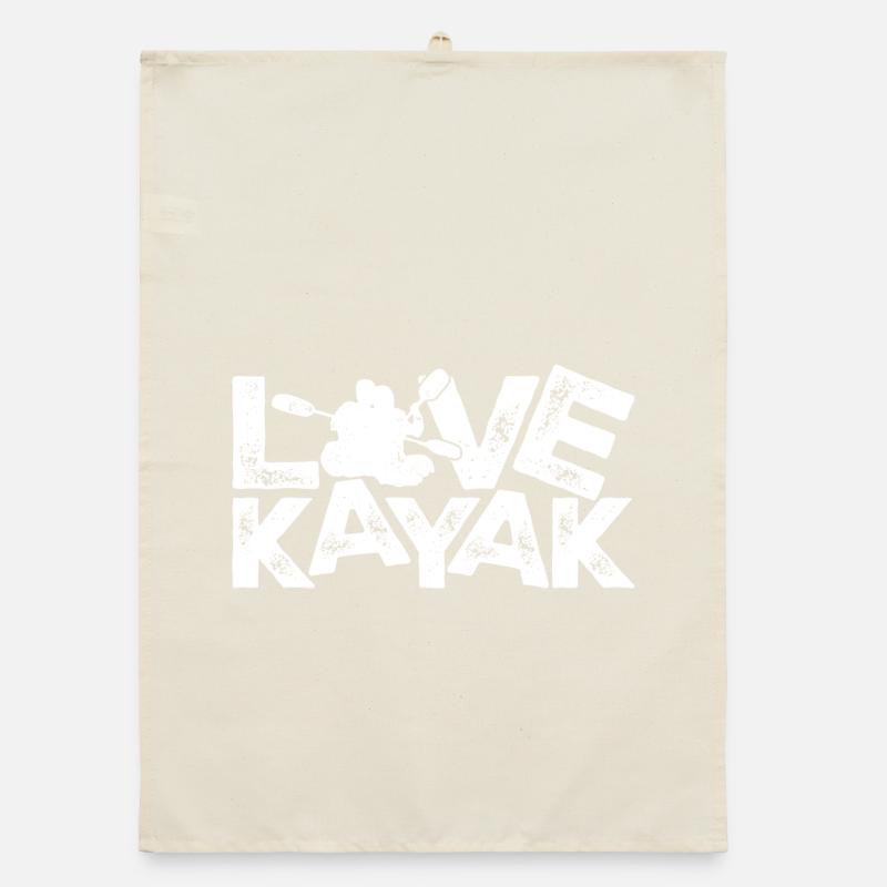 Love Kayak Logo Tee Organic dish towel