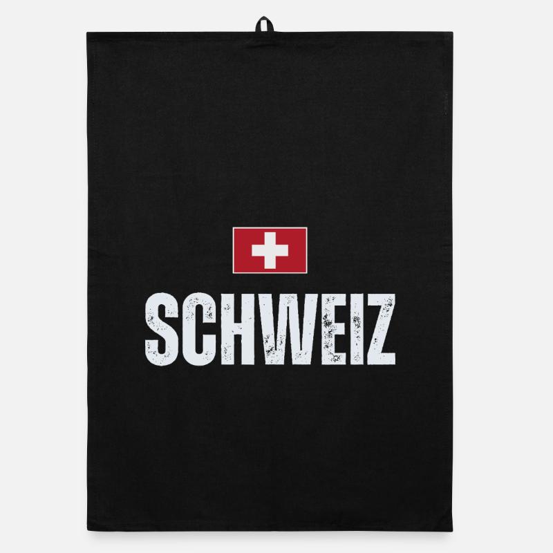 Drapeau suisse, patriote suisse Torchon bio