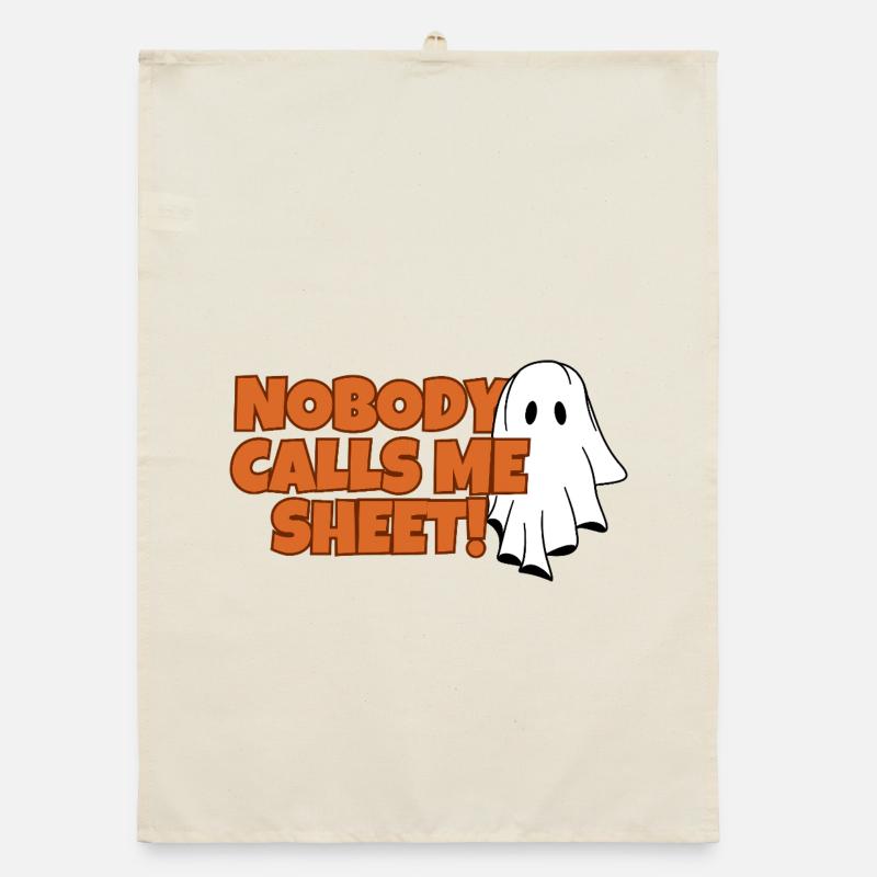Nobody Calls Me Sheet Ghost Tee Organic dish towel