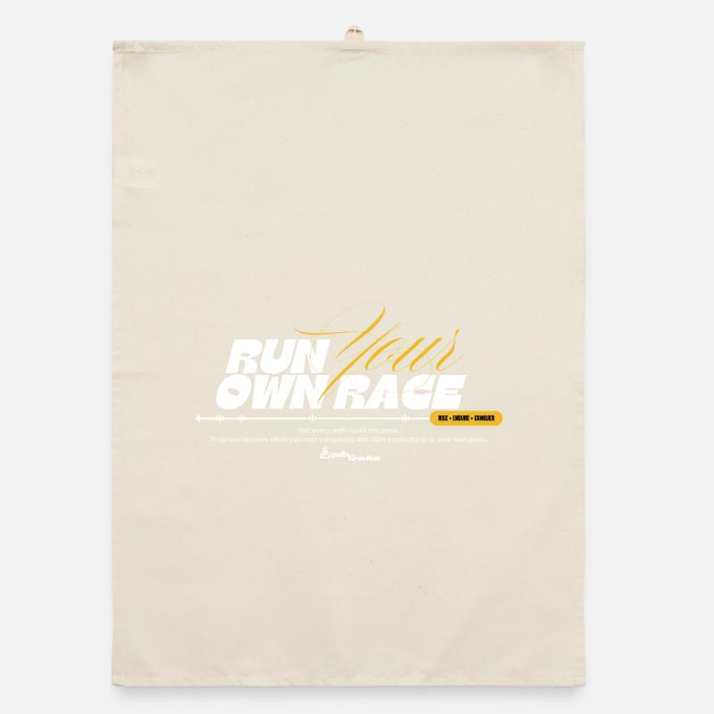 Courez votre propre course — Conception de mentalité disciplinaire Torchon bio
