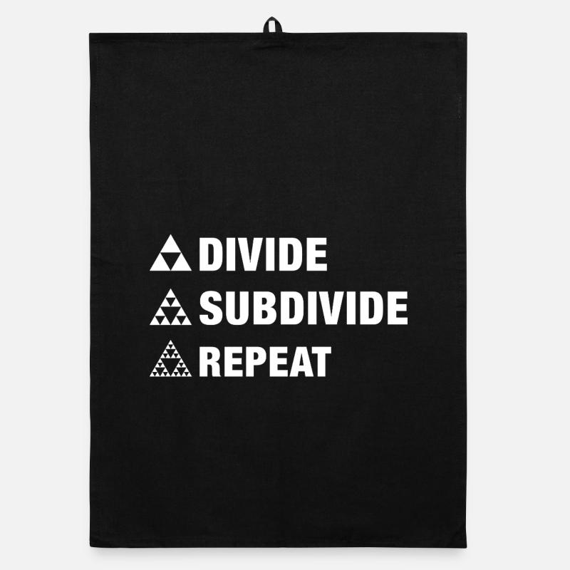 triangle fractal geometry divide subdivide repeat Organic dish towel