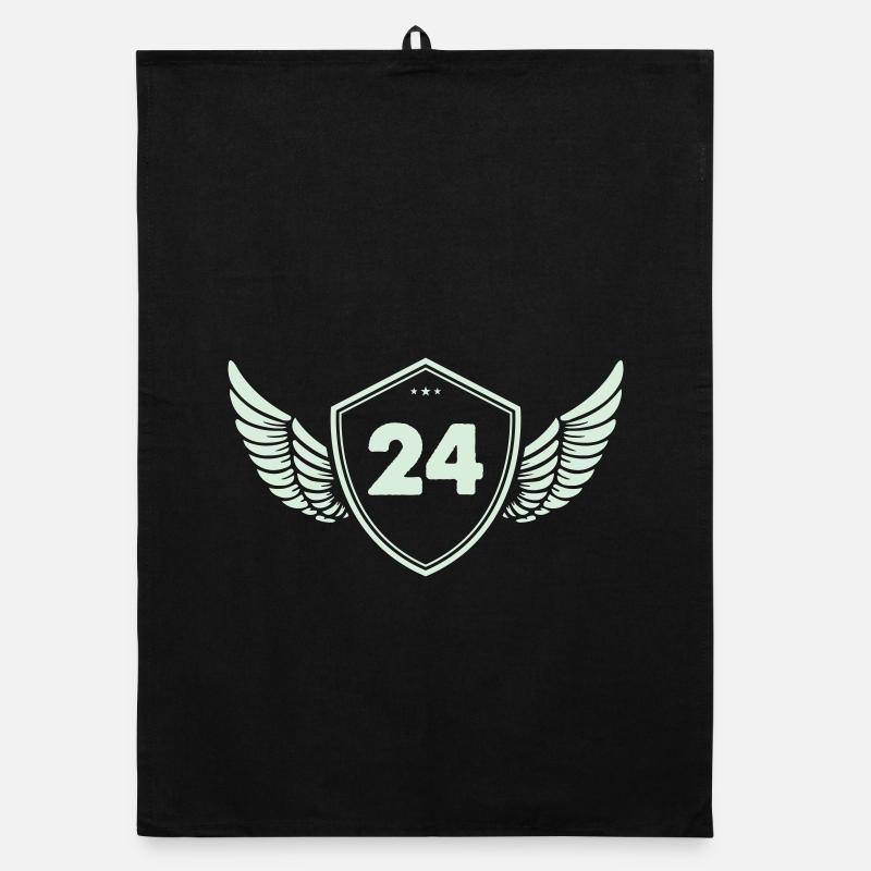 24 Bouclier avec ailes Torchon bio