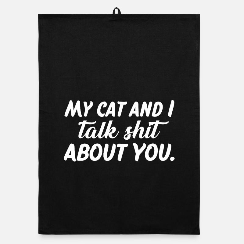 Meine Katze und ich reden über dich, Tee Organic Geschirrtuch
