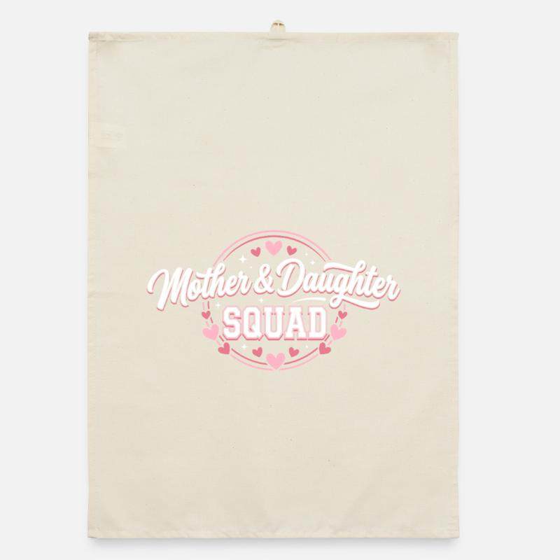 Mutter-Tochter-Trupp | Pinkes Mutter-Tochter-Geschenk Organic Geschirrtuch