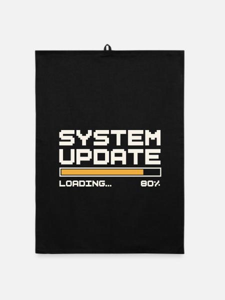 SYSTEM UPDATE - Organic Geschirrtuch - Schwarz - Vorne