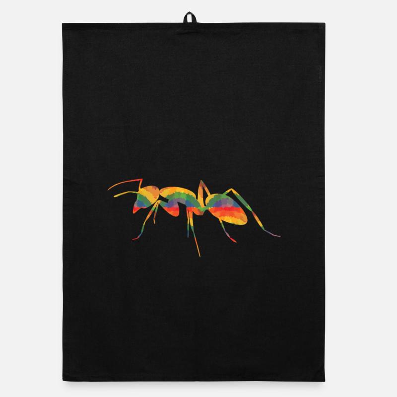 Fourmis colorées Torchon bio