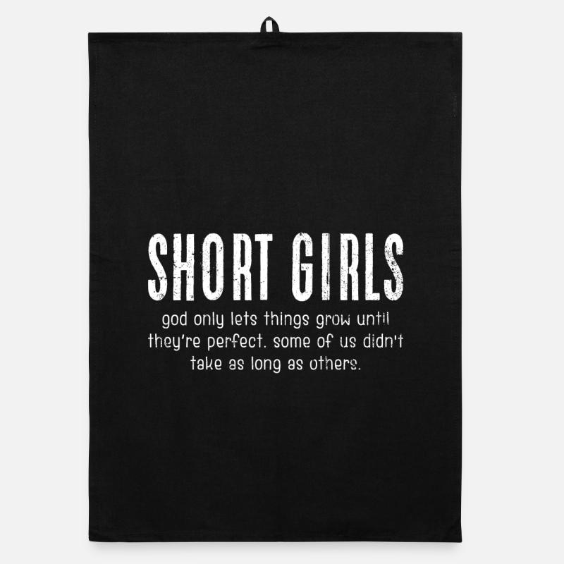 Typographie audacieuse pour filles courtes - Torchon bio - noir
