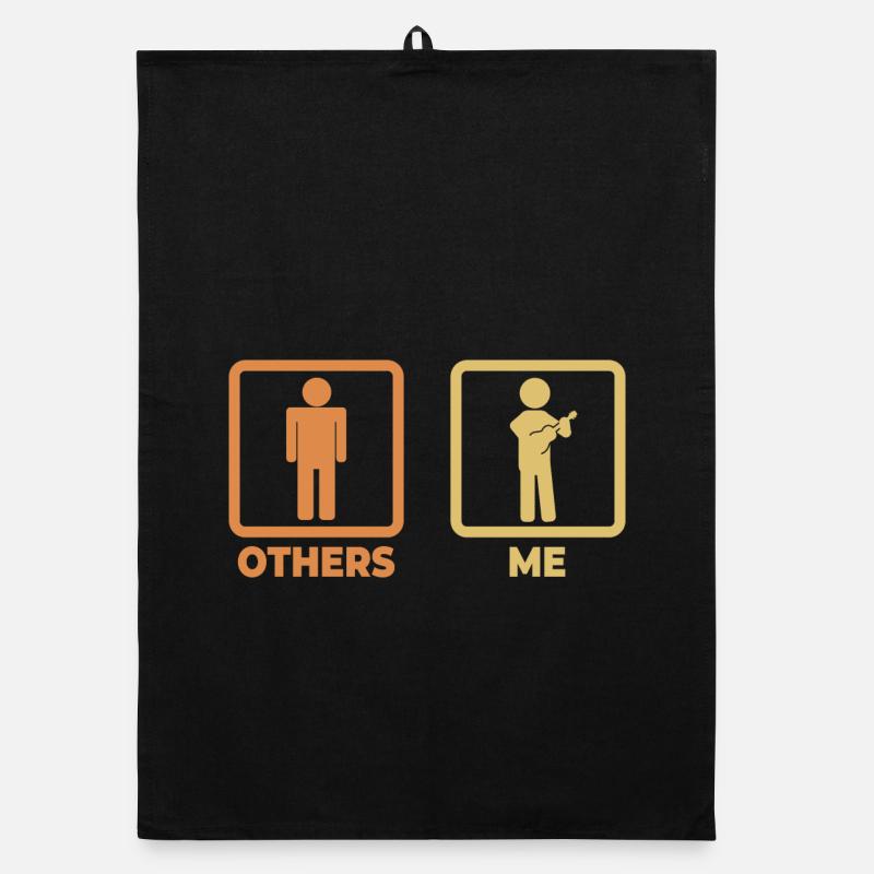 Me as a ukulele player Organic dish towel