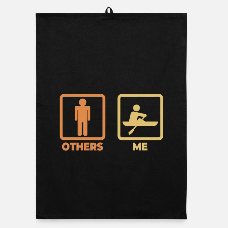 Ruderer Strichfigur Organic Geschirrtuch