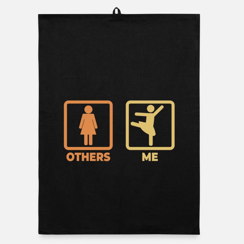 Ballet Stick Figures Organic dish towel