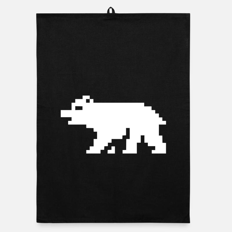8bit pixel bär Organic Geschirrtuch