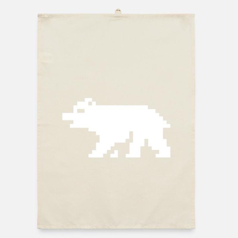 8bit pixel bär Organic Geschirrtuch