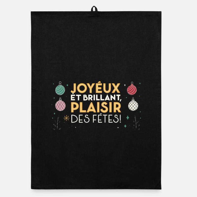 Happy and Brilliant Holiday Fun Organic dish towel