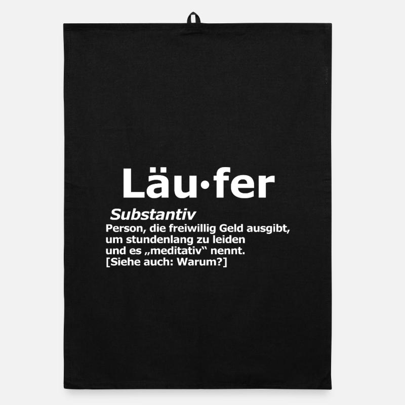 Lustiges Marathin Läufer Organic Geschirrtuch