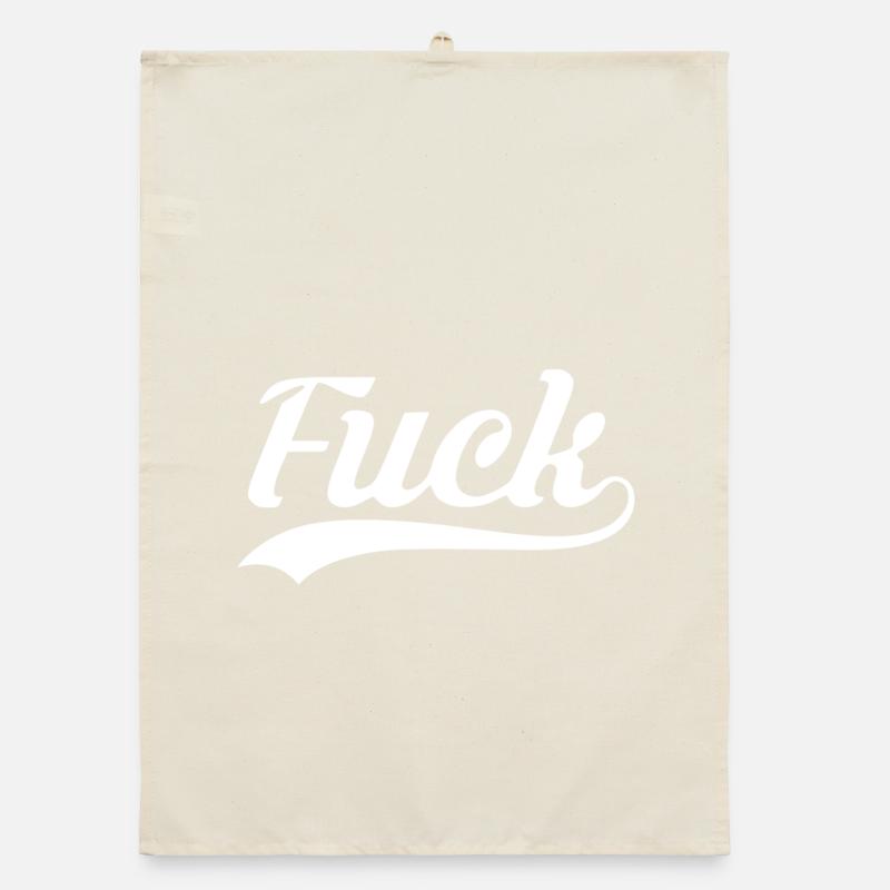 Fuck Retro Script Organic dish towel