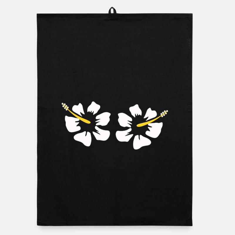 Cadeau de Noël de fleurs d’hibiscus hawaïen, fleurs d’hibiscus Torchon bio