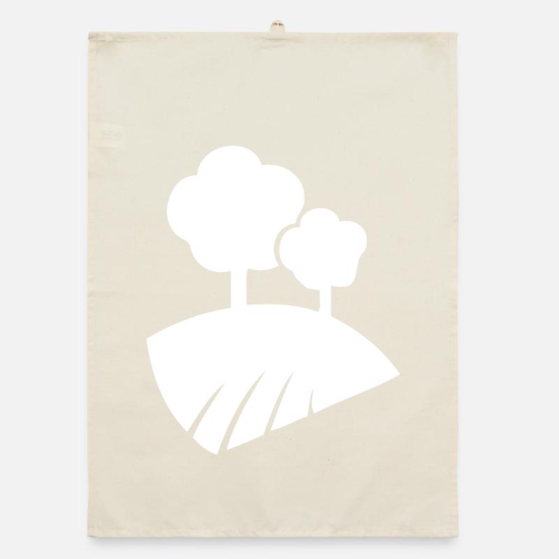 Landschaft mit Bäumen Organic Geschirrtuch