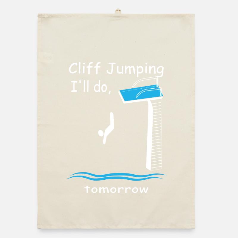 Cliff divers Organic dish towel