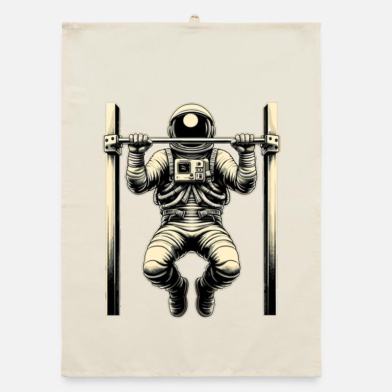Calisthenics Astronaut Pull-ups Gift Organic dish towel