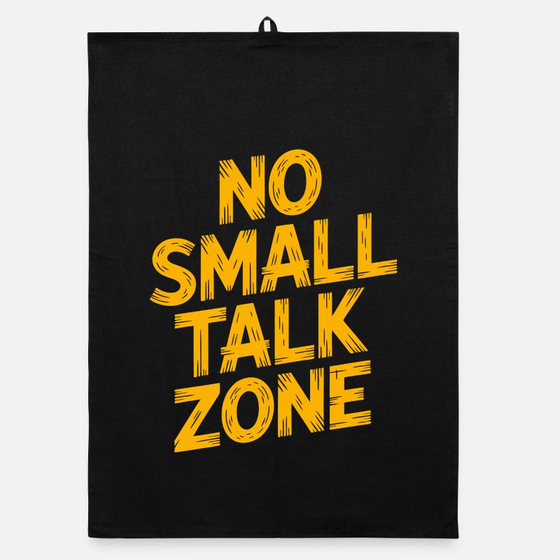 No Small Talk Zone Organic Geschirrtuch