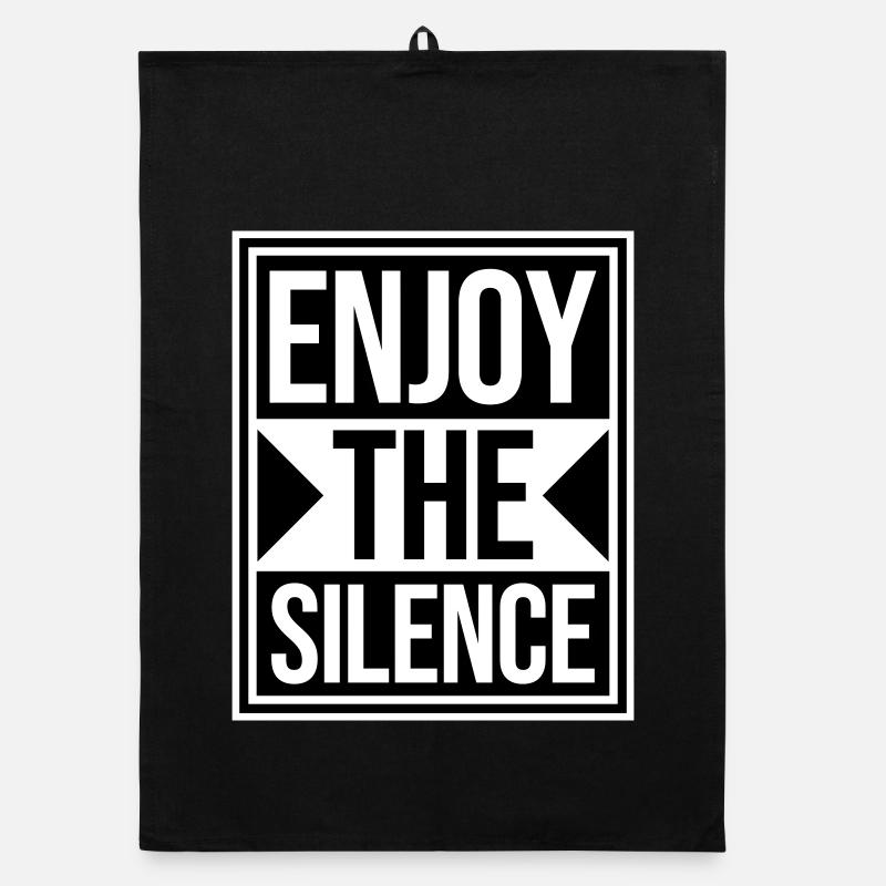 Profitez du silence Dire calme Silence Introverti Torchon bio