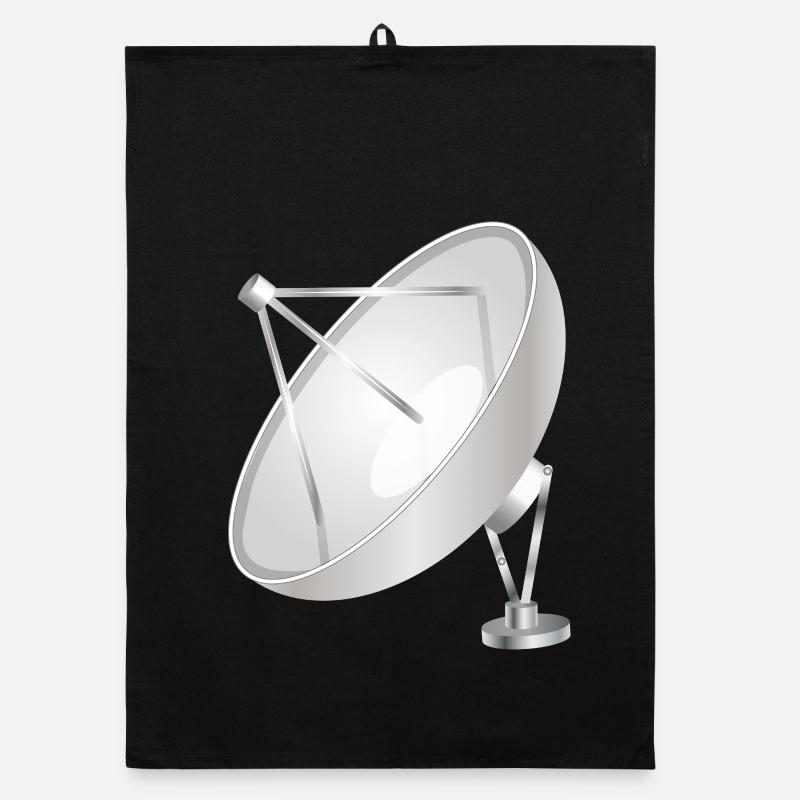 Satellite dish with a clear modern look Organic dish towel