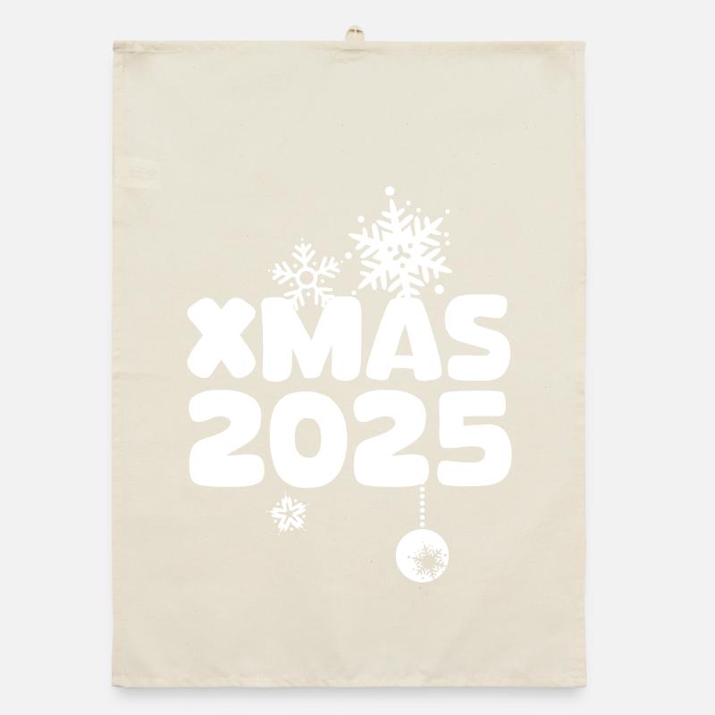 XMAS 2025 with snowflake design Organic dish towel