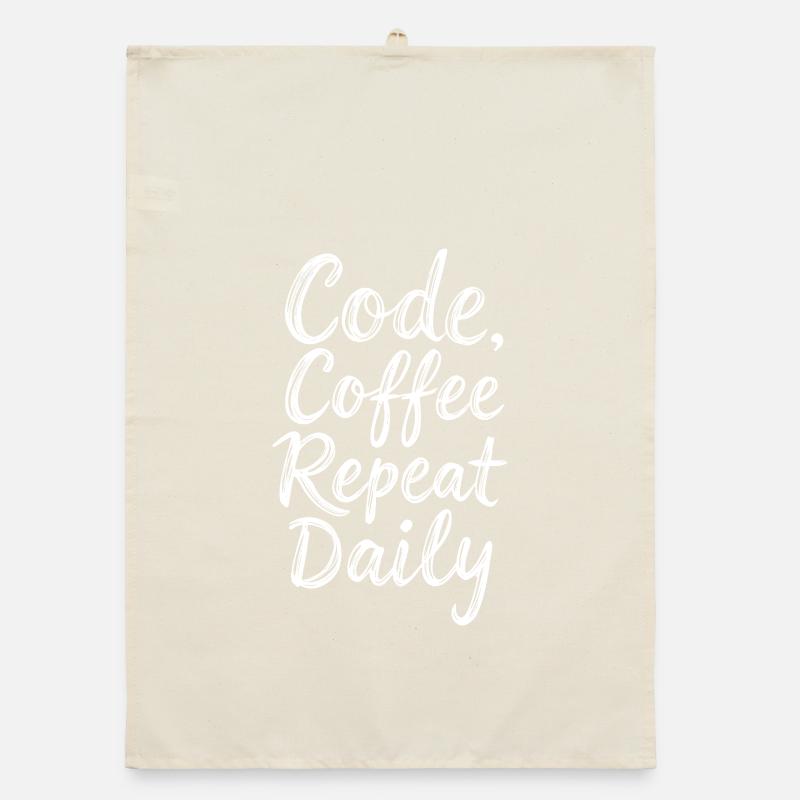 Code Schlaf Debug Wiederholungsprogramm Shirt Organic Geschirrtuch